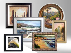 Custom picture frame built by hand at the Monarch Art & Frame workshop in Van Nuys, Los Angeles